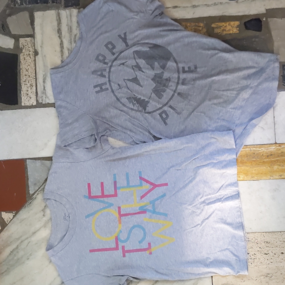 2 short sleeved graphic tees